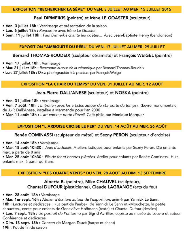 2015 programme